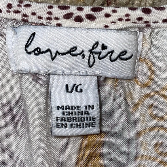 Love, fire challis cold shoulder top - Picture 5 of 6